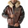 Pelle Pelle Forever Fearless Dark Brown Fur Hood Jacket