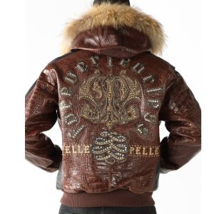 Pelle Pelle Forever Fearless Dark Brown Fur Hood Leather Jacket