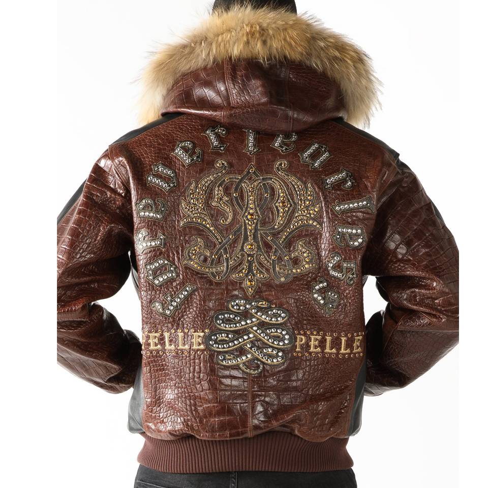 Pelle Pelle Forever Fearless Dark Brown Fur Hood Leather Jacket