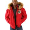 Pelle Pelle Forever Fearless Red Fur Hood Jacket