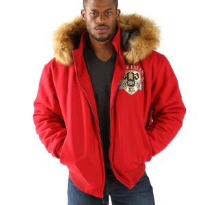 Pelle Pelle Forever Fearless Red Fur Hood Jacket