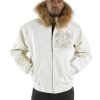 Pelle Pelle Forever Fearless White Fur Hood Jacket