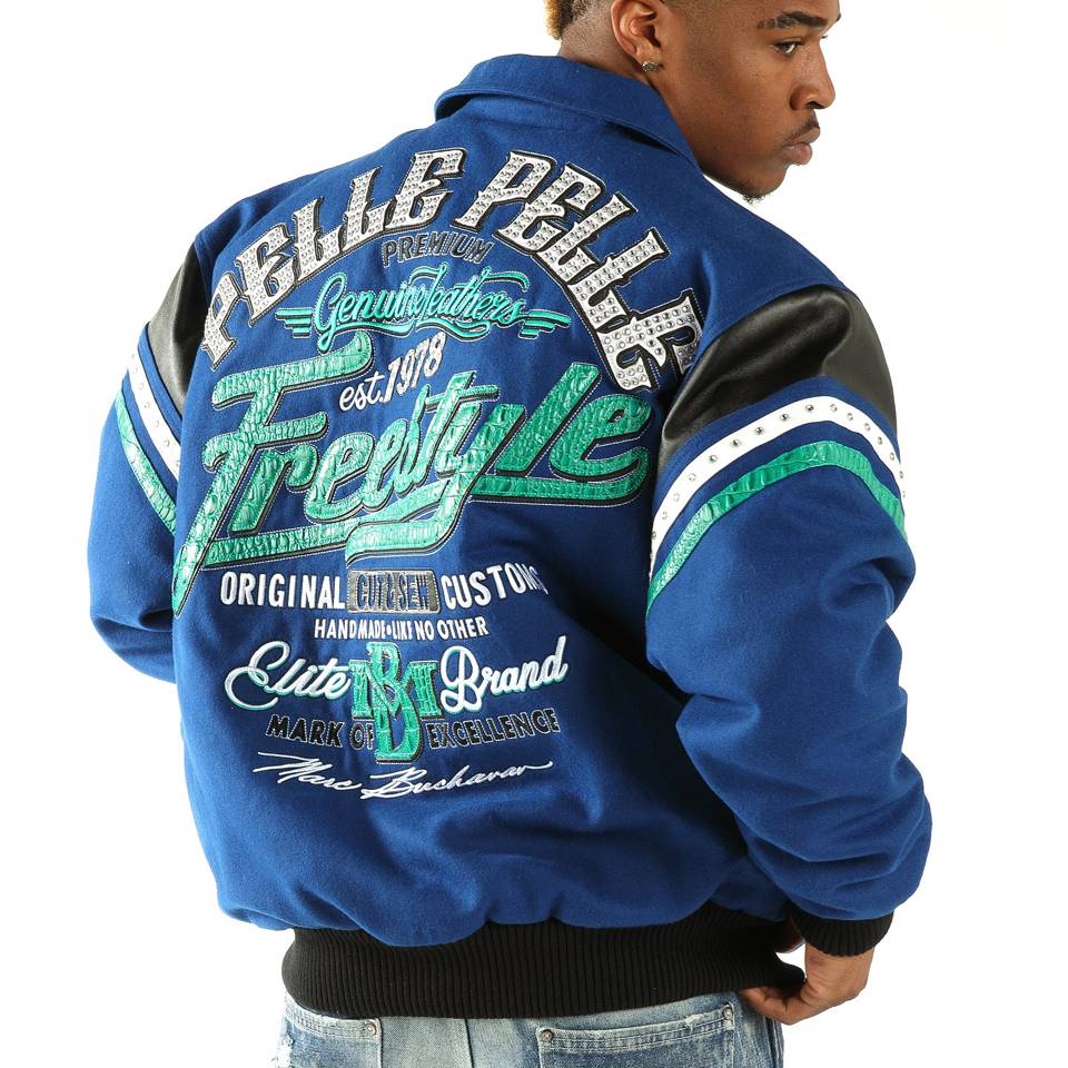 Pelle Pelle Freestyle MB 1978 Elite Series Blue Wool Jacket