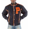 Pelle Pelle Gator P Navy Blue Varsity Jacket