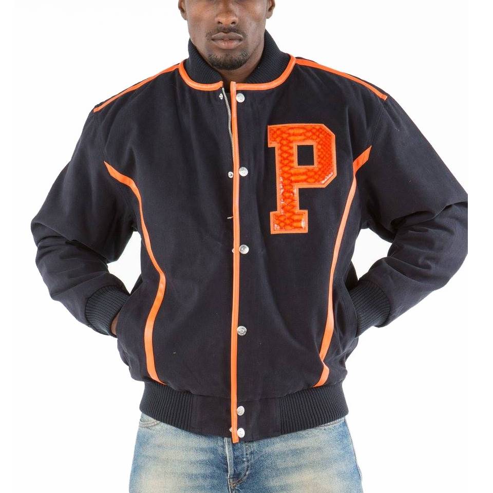 Pelle Pelle Gator P Navy Blue Varsity Jacket