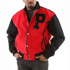 Pelle Pelle Gator P Red Varsity Jacket