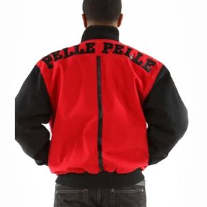 Pelle Pelle Gator P Red Varsity Wool Jacket