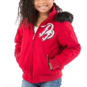 Pelle Pelle Girls Born Free 1978 Red Fur Hood Jacket