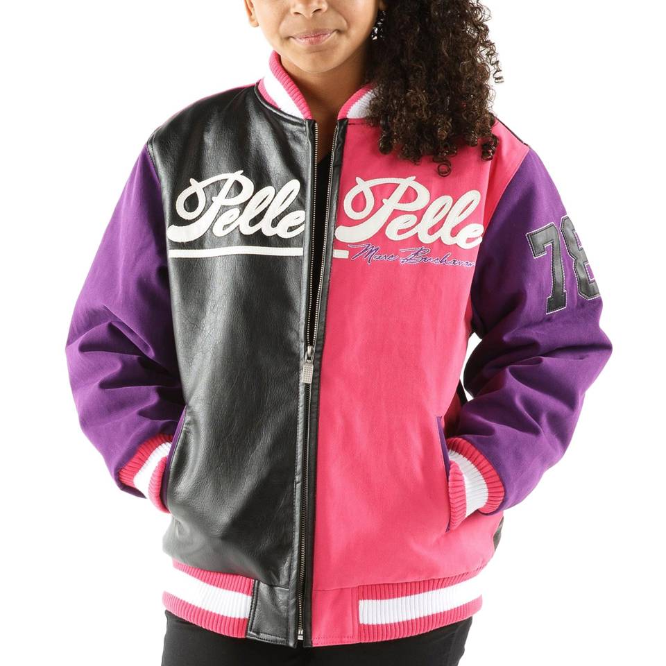 Pelle Pelle Girls Forever Fearless MB 1978 Purple Varsity Jacket