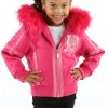 Pelle Pelle Girls Pink Legendary MB 1978 Jacket with Fur Hood