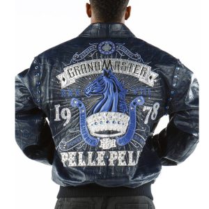 Pelle Pelle Grand Master Supreme Dynasty 1978 Blue Leather Jacket