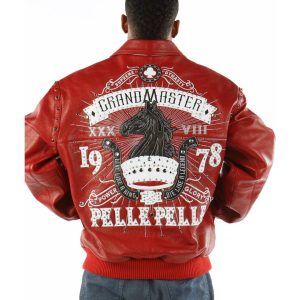 Pelle Pelle Grand Master Supreme Dynasty 1978 Red Leather Jacket