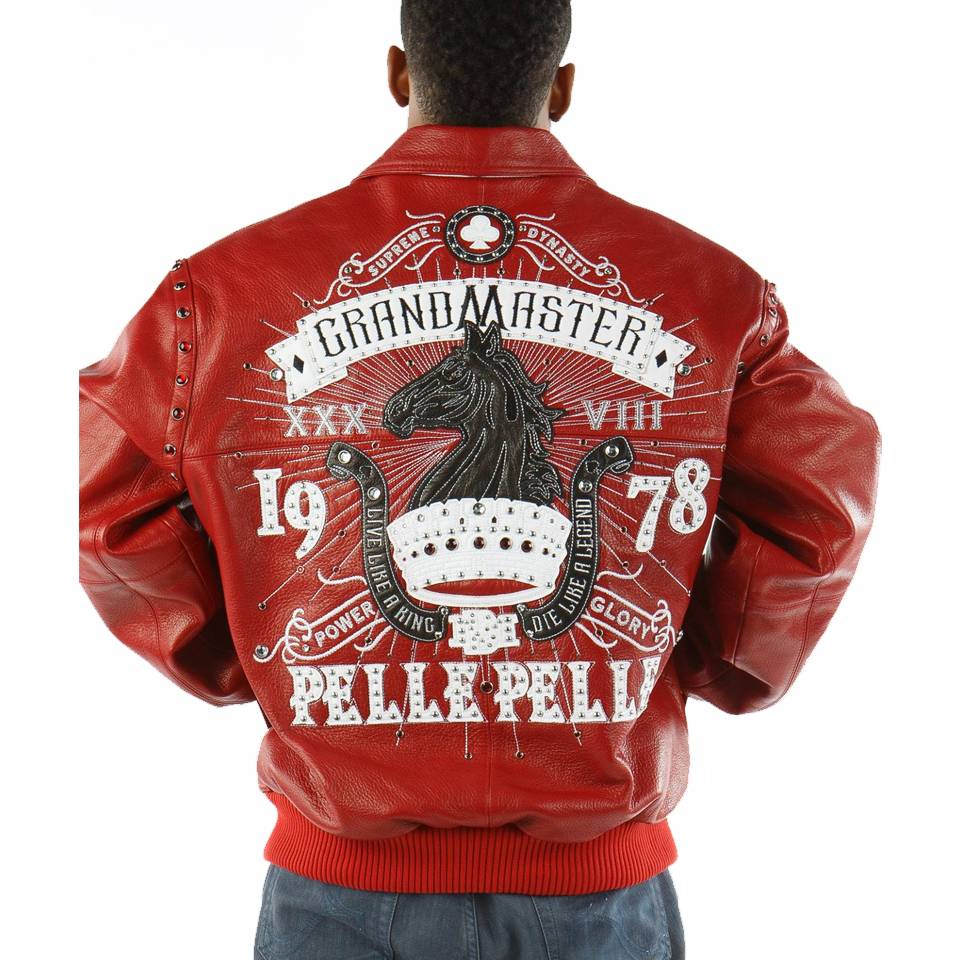 Pelle Pelle Grand Master Supreme Dynasty 1978 Red Leather Jacket
