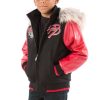 Pelle Pelle Greatest Of All Time Kids Black Fur Hood Jacket