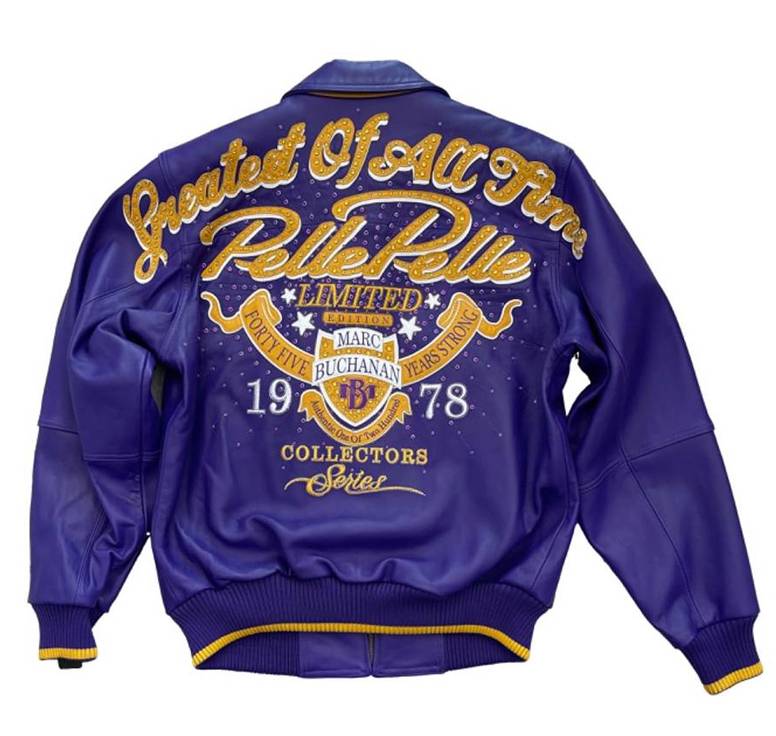 Pelle Pelle Greatest Of All Time MB 1978 Purple Full Grain Leather Jacket