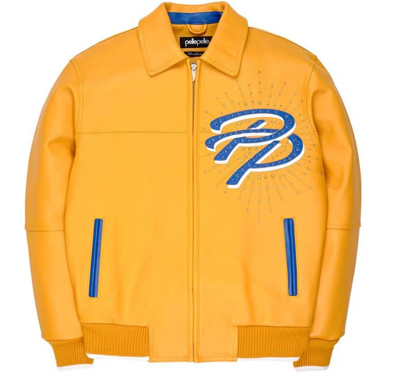 Pelle Pelle Greatest Of All Time MB 1978 Yellow Studded Jacket