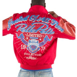 Pelle Pelle Greatest Of All Time Red Wool Jacket