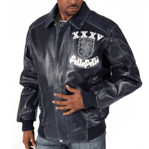 Pelle Pelle Heritage Born to Rebel Navy Blue Jacket