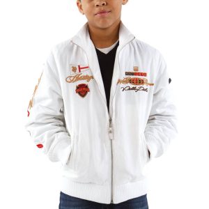 Pelle Pelle Heritage Sport White Cotton Jacket for Kids