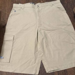 Pelle Pelle Hip Hop Baggy Beige Cargo Skater Shorts