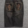 Pelle Pelle Hip Hop Denim Black Long Denim Shorts