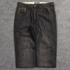 Pelle Pelle Hip Hop Denim Black Long Shorts
