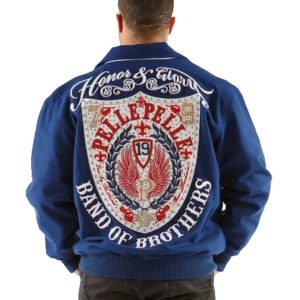 Pelle Pelle Honor & Glory Brand Of Brother Blue Wool Jacket