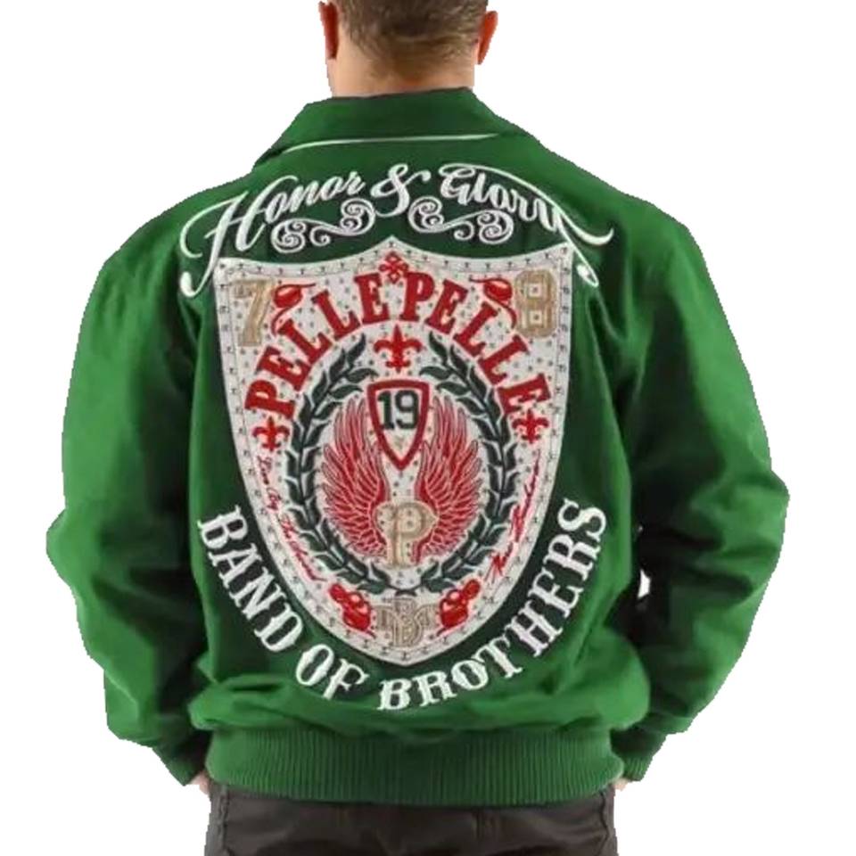 Pelle Pelle Honor & Glory Brand Of Brother Green Jacket