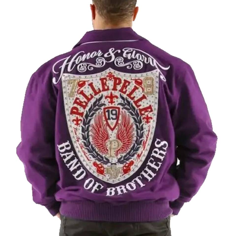 Pelle Pelle Honor & Glory Brand Of Brother Purple Jacket