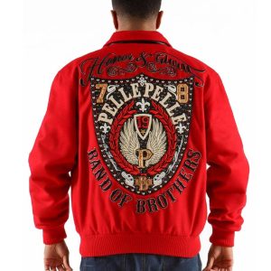 Pelle Pelle Honor & Glory Brand Of Brother Red Wool Jacket