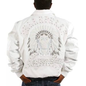 Pelle Pelle Indiana Legendary Chief Keef White Wool Jacket