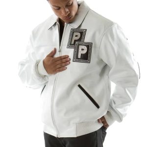 Pelle Pelle Jeweled Stones White Jacket