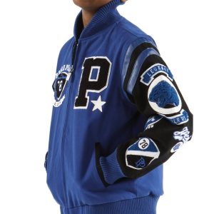Pelle Pelle Kids All City Blue Varsity Wool Jacket