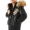 Pelle Pelle Kids Born & Raised 1978 Fur Hood Black Jacket