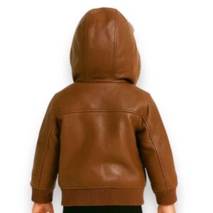 Pelle Pelle Kids Brown Genuine Leather Jacket