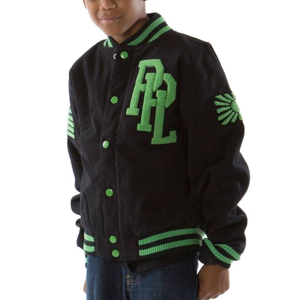 Pelle Pelle Kids Chenille Patch 1978 Black Varsity Jacket