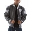 Pelle Pelle Kids Chenille Patch 1978 Grey Varsity Jacket