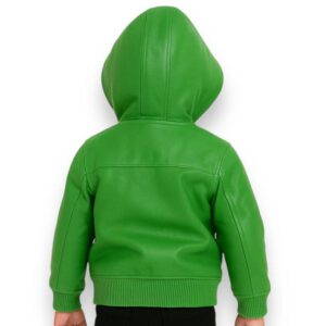Kids Pelle Pelle Green Hooded Jacket