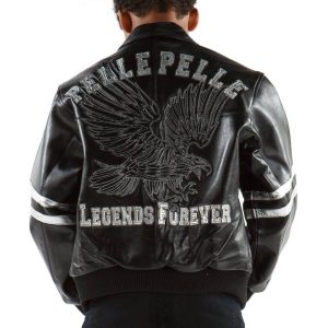 Pelle Pelle Kids Legends Forever Marc Buchanan Black Leather Jacket