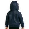 Pelle Pelle Kids Navy Blue Real Leather Jacket