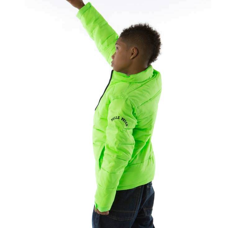 Pelle Pelle Kids Neon Green Puffer Bubble Jacket