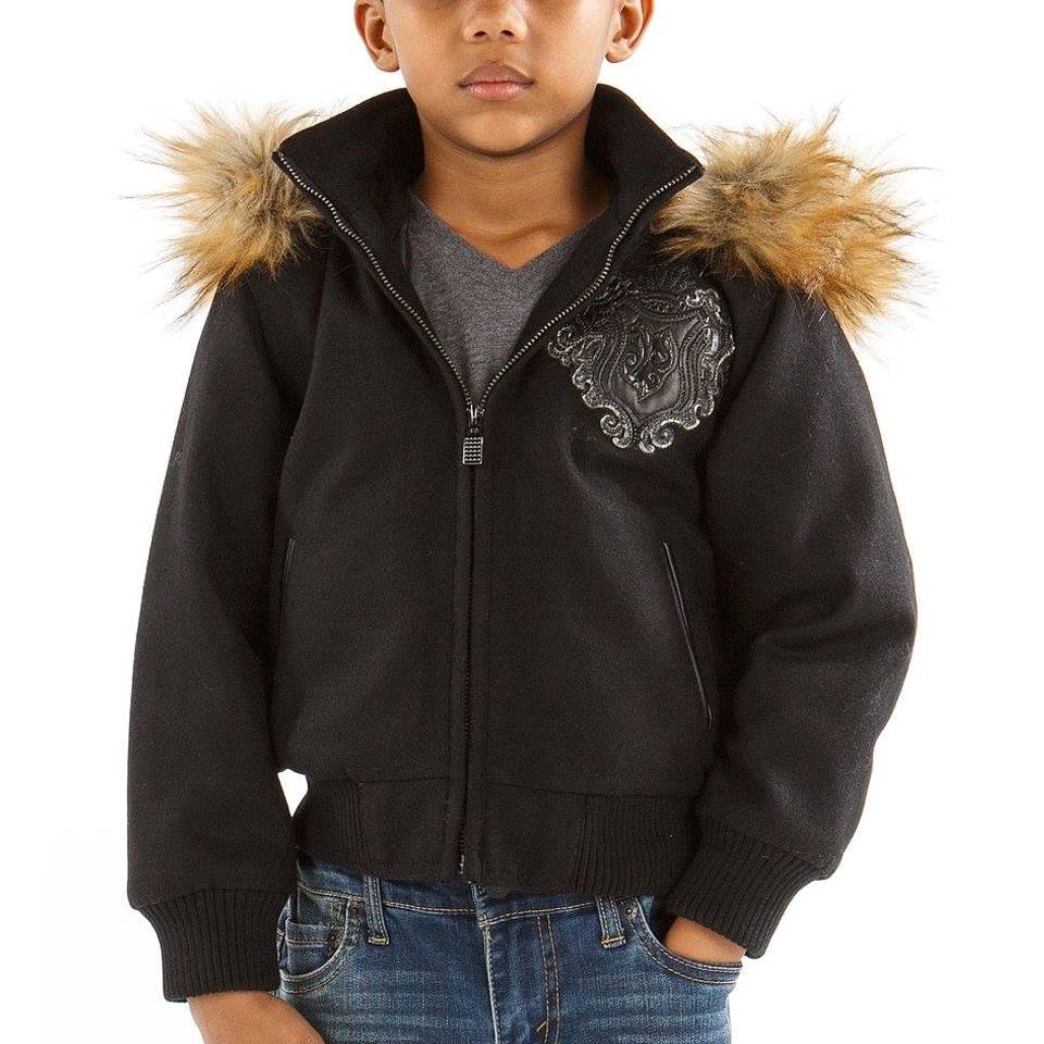 Pelle Pelle Kids Prestige Black Fur Hood Jacket