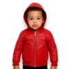 Kids Pelle Pelle Red Hooded Jacket