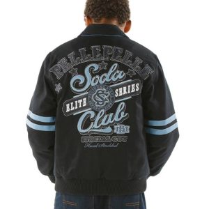 Pelle Pelle Kids Soda Club Elite Series MB Special Cut Navy Blue Wool Jacket