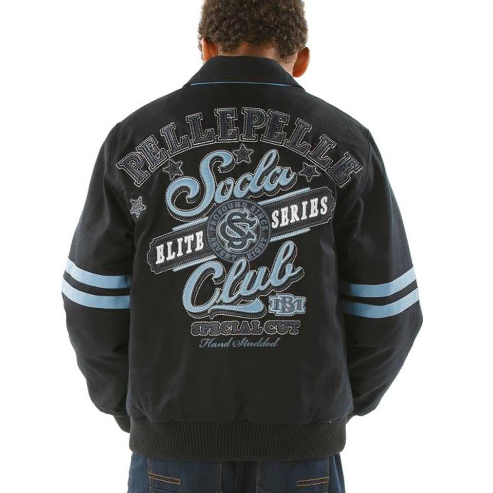 Pelle Pelle Kids Soda Club Elite Series MB Special Cut Navy Blue Wool Jacket