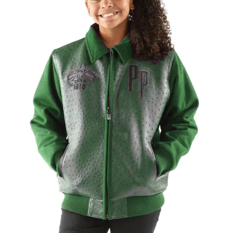 Pelle Pelle Kids True to Our Roots Green Jacket
