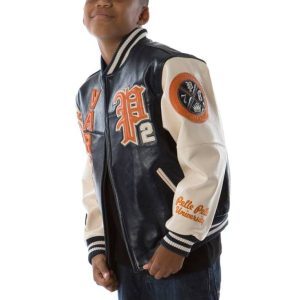 Pelle Pelle Kids Varsity Patches Navy Blue Jacket