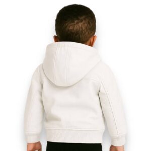 Kids Pelle Pelle White Hooded Jacket