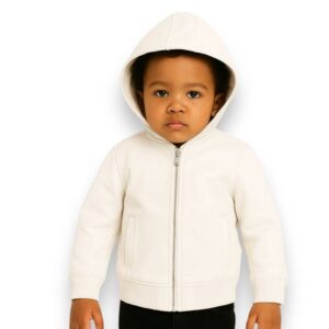 Kids Pelle Pelle White Hooded Jacket