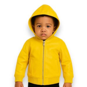 Pelle Pelle Kids Yellow Leather Jacket